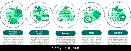 Sustainable farm energy green circle infographic template Stock Vector