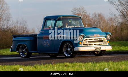 Restored Chevrolet 1957 3100 truck Stock Photo