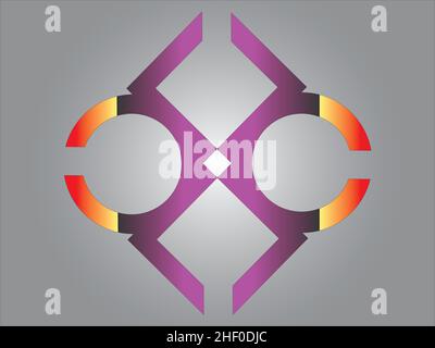 The graphics were created as a result of rectangle transformations in the graphics program. Scaling, rotation, and tonal transitions were applied. Stock Vector