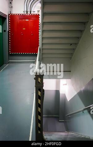 Standard emergency exit of Manhattan skyscrapers in NYC, New York Stock Photo