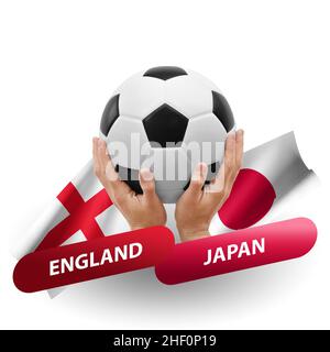 Soccer football competition match, national teams england vs japan Stock Photo