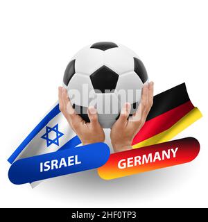 Soccer football competition match, national teams israel vs germany Stock Photo