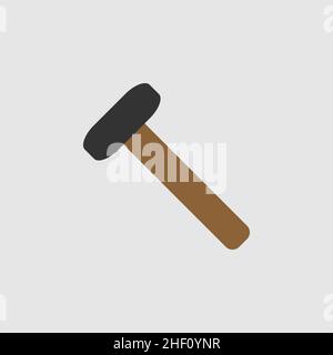 Blacksmithhammer icon. Cartoon of sickle vector Stock Vector