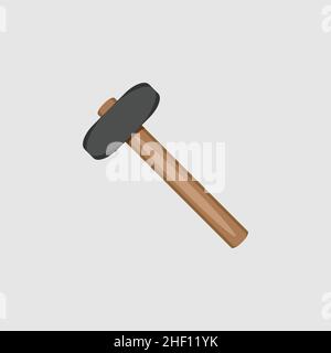 Blacksmithhammer icon. Cartoon of sickle vector Stock Vector