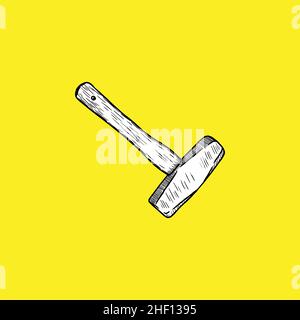 Hammer Icon, Construction Concept. Stock Vector