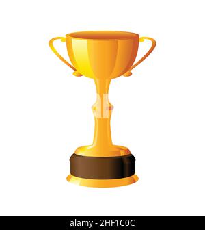 Gold Trophy Cup isolated on white background Stock Vector Image & Art ...