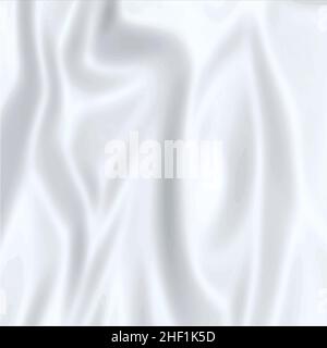 simple smooth silver silk background texture wavy soft gray white satin vector Stock Vector