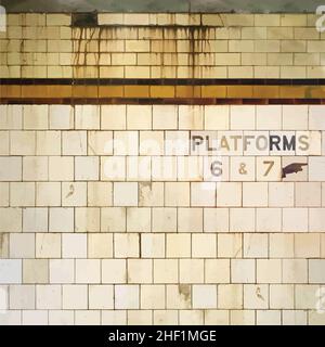 realistic grunge tiled subway wall background photoreal vector illustration Stock Vector
