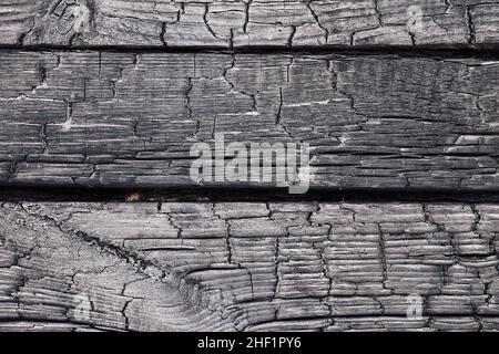 Beautiful texture of wooden boards in graphite color. Horizontal dark background Stock Photo
