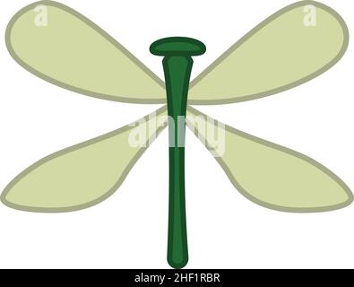 Dragonfly Insect Filled Outline Icon Vector Stock Vector