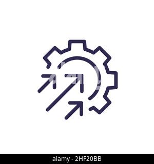efficiency and production growth line icon vector Stock Vector Image ...