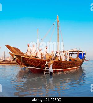 Arabian Traditional Fisherman's life OMAN ,QATAR Stock Photo