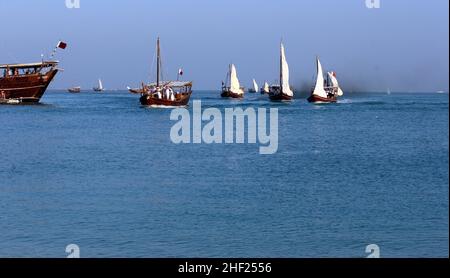 Arabian Traditional Fisherman's life OMAN ,QATAR Stock Photo