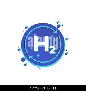 hydrogen cell, clean energy icon Stock Vector