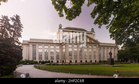 ZAGREB, CROATIA - JUNE 14, 2019: Croatian State Archives building in Zagreb, Croatia Stock Photo