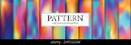Set of 10 different gradient texture backgrounds - Vector illustration Stock Vector