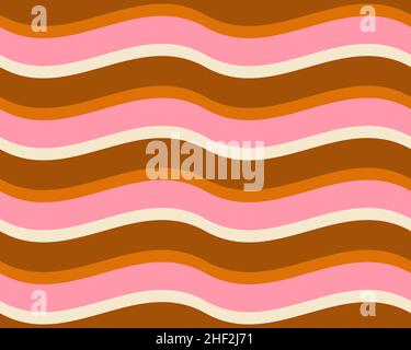 Retro 70s seamless colorful geometric pattern. Endless texture, retro background. Vector illustration Stock Vector