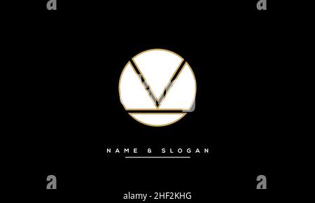 Modern abstract letter KV, VK logo design. Minimal KV, VK initial based icon vector Stock Vector