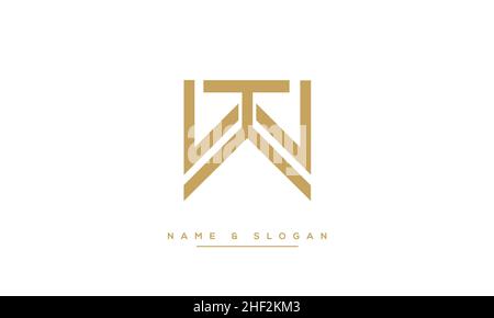 Modern abstract letter KW, WK logo design. Minimal KW, WK initial based icon. Initial WK vector Stock Vector