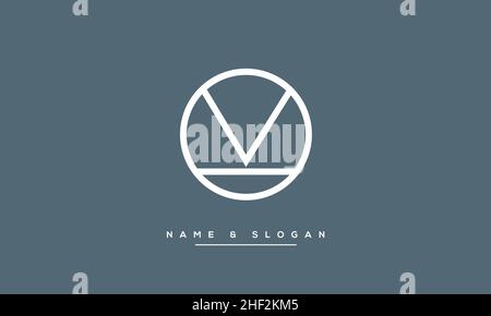 Modern abstract letter KV, VK logo design. Minimal KV, VK initial based icon vector Stock Vector