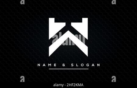 Modern abstract letter KW, WK logo design. Minimal KW, WK initial based icon. Initial WK vector Stock Vector