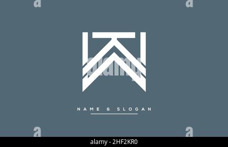 Modern abstract letter KW, WK logo design. Minimal KW, WK initial based icon. Initial WK vector Stock Vector