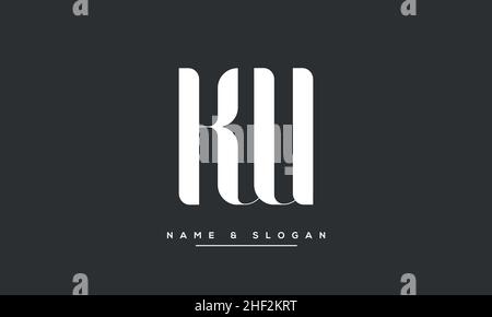 Modern abstract letter KW, WK logo design. Minimal KW, WK initial based icon. Initial WK vector Stock Vector