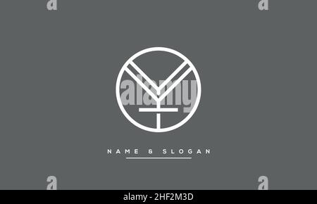Modern abstract letter KY, YK logo design. Minimal KY, YK initial based icon. Initial KY vector Stock Vector