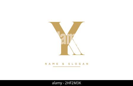Modern abstract letter KY, YK logo design. Minimal KY, YK initial based icon. Initial KY vector Stock Vector
