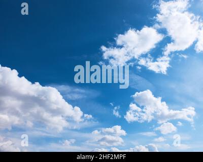 White clouds in blue sky Stock Photo