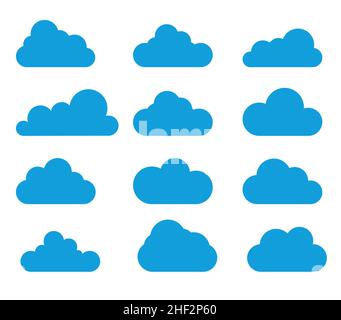 Vector illustration of clouds collection eps Stock Vector Image & Art ...