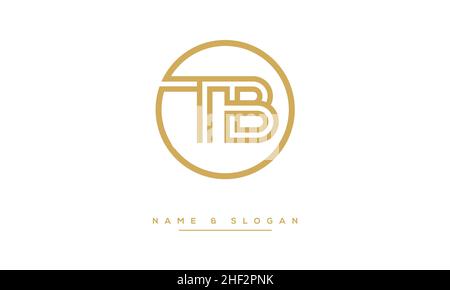 TB, BT Abstract Letters Logo Monogram Stock Vector