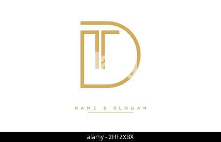 TD,DT Abstract Letters Logo Monogram Stock Vector