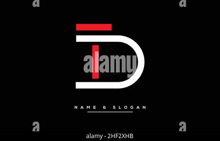 TD,DT Abstract Letters Logo Monogram Stock Vector