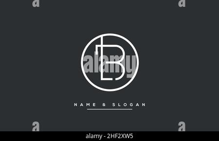 Modern abstract letter LB, BL logo design. Minimal LB, BL initial based icon vector Stock Vector