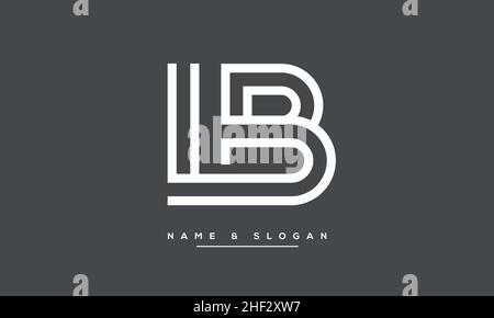 Modern abstract letter LB, BL logo design. Minimal LB, BL initial based icon vector Stock Vector
