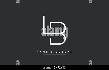 Modern abstract letter LB, BL logo design. Minimal LB, BL initial based icon vector Stock Vector