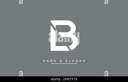 Modern abstract letter LB, BL logo design. Minimal LB, BL initial based icon vector Stock Vector