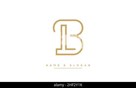 Modern abstract letter LB, BL logo design. Minimal LB, BL initial based icon vector Stock Vector