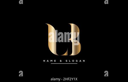 Modern abstract letter LB, BL logo design. Minimal LB, BL initial based icon vector Stock Vector
