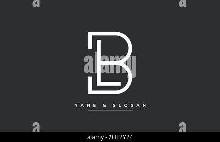 Modern abstract letter LB, BL logo design. Minimal LB, BL initial based icon vector Stock Vector