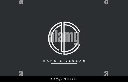 Modern abstract letter LC, CL logo design. Minimal LC, CL initial based icon vector Stock Vector