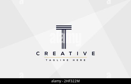 Modern creative T Logo Design and template. T TT icon initials based Monogram and Letters in vector Stock Vector