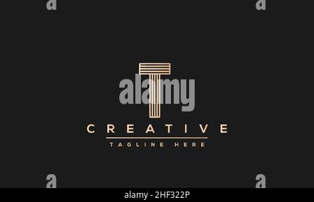 Modern creative T Logo Design and template. T TT icon initials based Monogram and Letters in vector Stock Vector