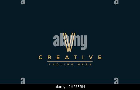 Modern creative V Logo Design and template. V VV icon initials based Monogram and Letters in vector Stock Vector