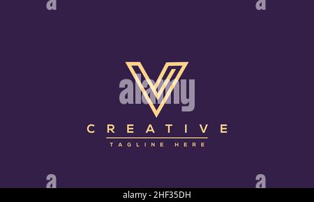 Modern creative V Logo Design and template. V VV icon initials based Monogram and Letters in vector Stock Vector