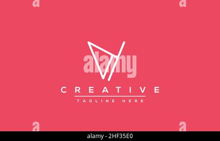 Modern creative V Logo Design and template. V VV icon initials based Monogram and Letters in vector Stock Vector