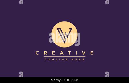 Modern creative V Logo Design and template. V VV icon initials based Monogram and Letters in vector Stock Vector