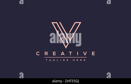 Modern creative V Logo Design and template. V VV icon initials based Monogram and Letters in vector Stock Vector