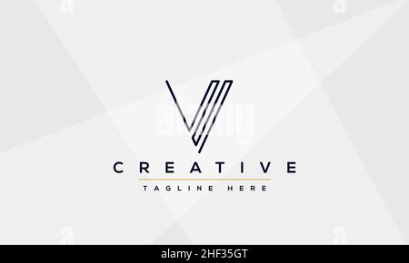 Modern creative V Logo Design and template. V VV icon initials based Monogram and Letters in vector Stock Vector